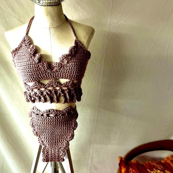 SPARKLING ROSE GOLD BIKINI - Picture 2 of 10